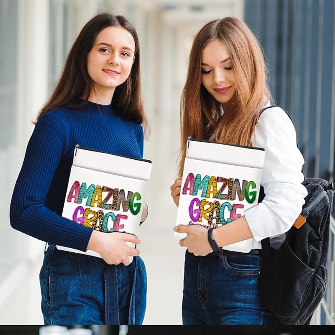 Inspirational Western Faith Christian Gifts Book Sleeve Book Cover Religious Cowgirl Accessories for Women Friend Mom Friendship Christmas Birthday Book Lovers Gifts Book Protector with Zipper