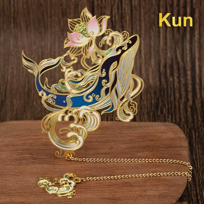 MOZART Kunai Gift Box Chinese Style Brass Bookmark Classical Mythological Characters Mountain and Sea Sutra Series Creative Cultural Copper Bookmark Metal Bookmarks