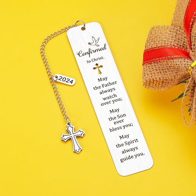 Confirmation Gifts for Teenage Girls Boys First Communion Gifts Confirmation Bookmark Gifts for Girls Boys Christian Religious Baptism Catholic Gifts for Son Daughter Graduation 2024 Birthday Gifts
