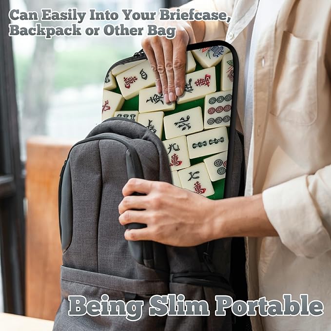 Laptop Sleeve Case Bag 13 inch, Mahjong Slim Carrying Case Durable Handbag Travel Laptop Bag for 13 inch MacBook Air M3/M2/Pro M2/ 13" iPad Pro/Air M4/M2 2024
