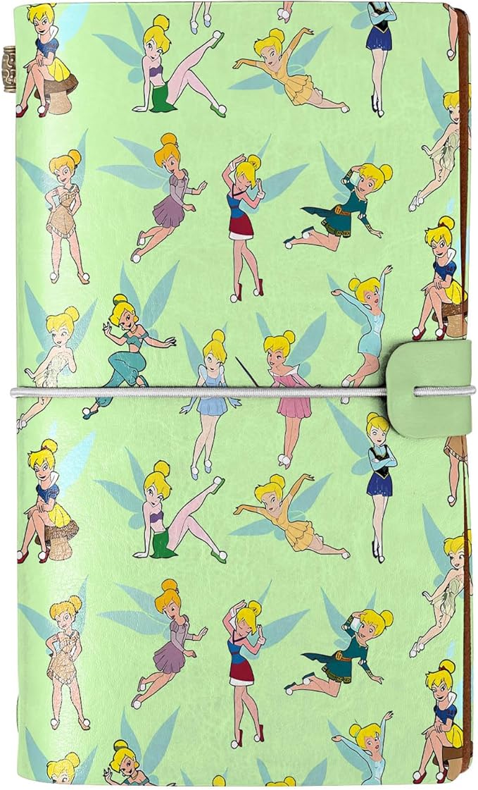 Tinkerbell Gift Tinkerbell A6 Size Refillable Leather Journal Cartoon Lovers Gift Pixie Fairy Tale Gift Princess Fans Gift Fairy Tale Movie Gift(Princess Tinker A6)