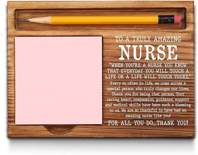 Nurse Sticky Note Holder, Thank You Nurse Gifts, Nurse Appreciation Gifts, Nurse Station Office Desk Self-Stick Note Pad Holders GSH333