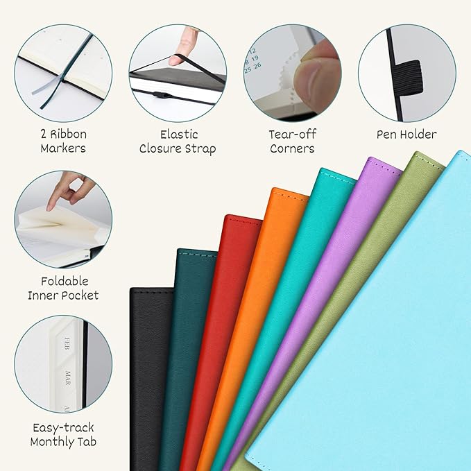 BEZEND 2025 Planner Daily Weekly & Monthly 8.5" x 11" (Jan - Dec 2025) Agenda 2025 Vertical Calendar Book with Hourly Schedule, Monthly Tabs, Pen Holder, Vegan Leather Hard Cover - Lavender