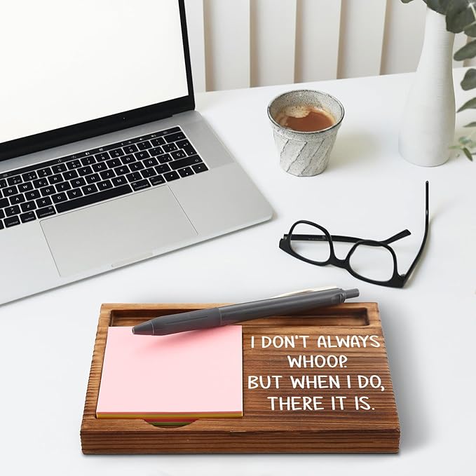 Funny Quotes Office Sticky Note Holder, Cute Humor Sticky Note Holder, Thank You Appreciation Gifts Friends Women Men Coworkers Office Desk Self-Stick Note Pad Holders GSH444