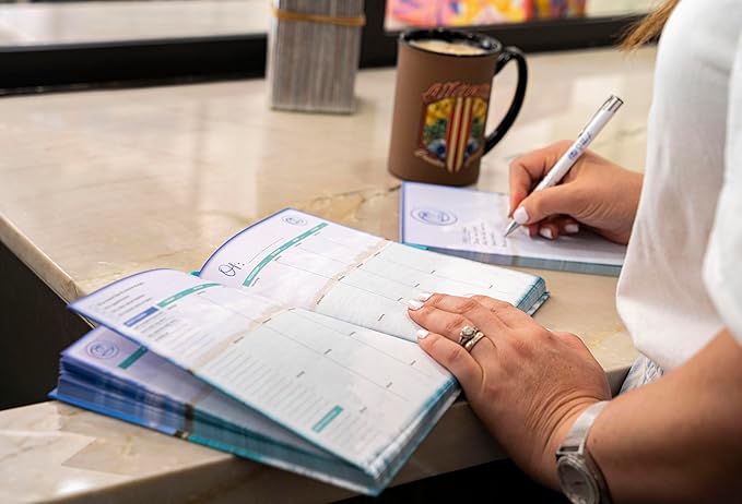 Planner: Calm & Focused for Busy Parents (or Adults). ADHD & Anxiety Friendly. Full-Color Pages, Vertical Layout, Time-Blocking, Pocket, Pen & Holder Included.