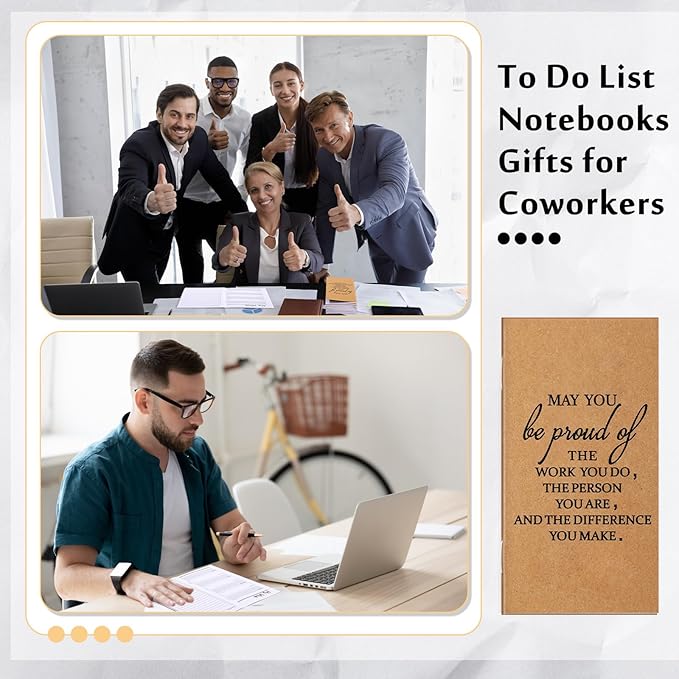 Yeaqee 50 Pcs Undated Weekly Planners Bulk Inspirational to Do List Weekly Goals Notepads Thank You Traveler Journal Team Appreciation Gift for Employee Staff Coworkers Christmas(Inspirational)