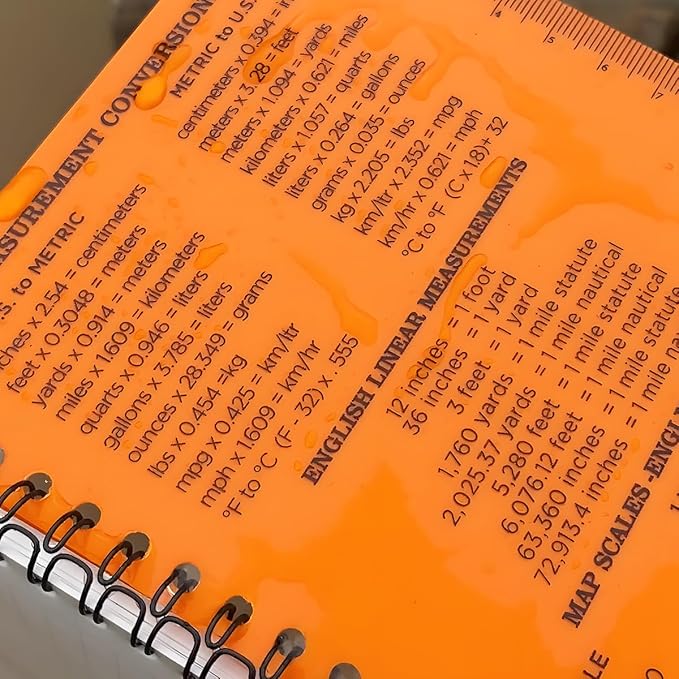 2PCS Field Grid Weatherproof Spiral Notebooks 4.8"x7" with All-Weather Stone Paper and Waterproof PVC Cover, 100 Pages per Pocket Notepad, A6 Medium Memo Steno Pads (Field, Blue)