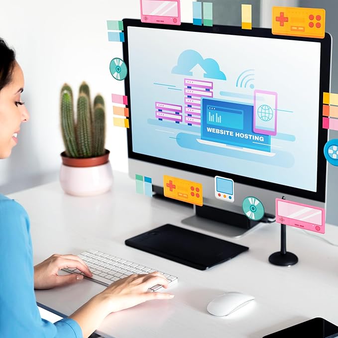 B1ykin Sticky Notes Set - Cartoon Theme Cute Self-Stick Notes Pad Teacher Appreciation Gifts， Self-Adhesive Writing Memo Pages Sticky to Do Notepad for Kids Employee School Office (Black Video Game)