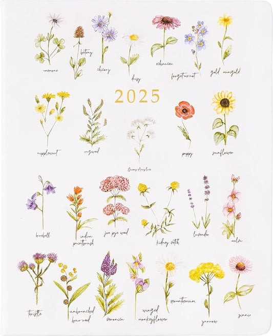 Eccolo 2025 Large Agenda Planner, 12 Month, Yearly, Monthly & Weekly Pages, Habit & Gratitude Tracker (Flexi-Cover - 8 x 10")