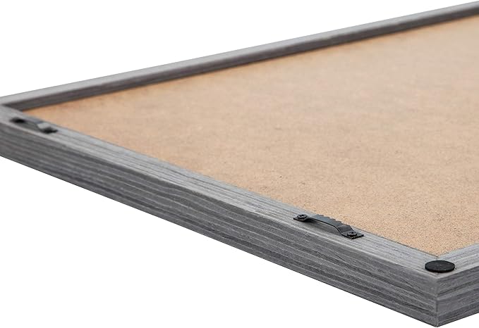 Plastic Letter Board with 376 Letters, Numbers & Symbols - 16 x 20 inch Changeable Message Board with Wooden Frame Wall Mount Hook, (Black Board & Grey Frame) by Veskaoty