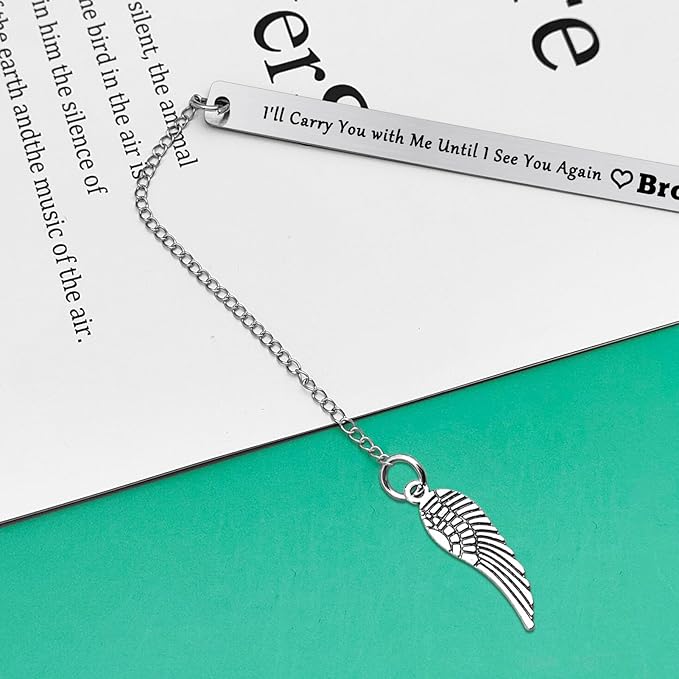 Brother Memorial Bookmark Memorial Gift for Loss of Brother Sympathy Gift for Loss of Brother in Memory of Brother Remembrance Bereavement Gifts for Men Loss of Brother Friends Gifts Book Mark