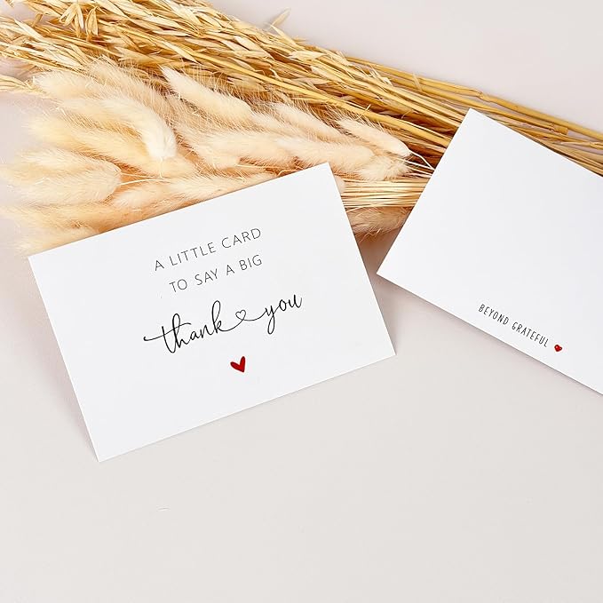 48 Pack Thank You Cards with Envelopes & Stickers, 4×6 Cute Blank Greeting Cards for Baby Shower & Wedding，Boxed Bulk Thank You Notes for Graduation Teachers Business Coworker Employee Appreciation