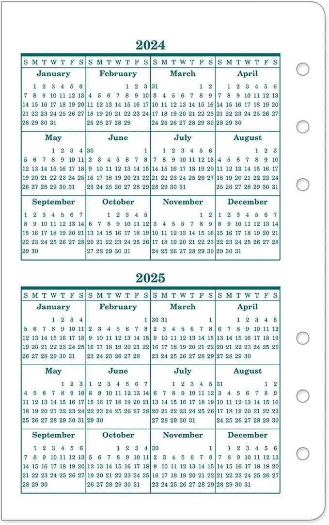 FranklinCovey - Original Two Page Per Day Ring-Bound Planner (Compact, Oct 2024 - Sep 2025)