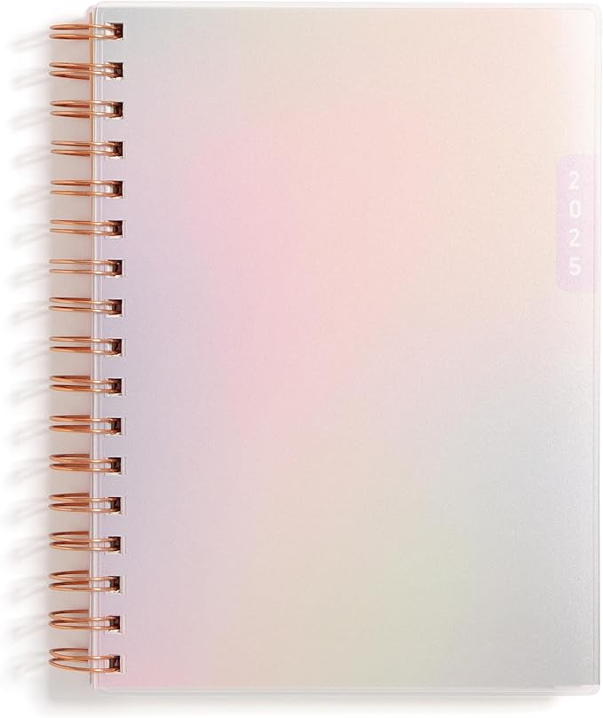 WAAV 2025 Weekly and Monthly Planner Calendar, January 2025 - December 2025, 5.875” x 8.625", Ombre Flexible Cover, Laminated Tabs, Wirebound, Storage Pocket, Gloria (Gloria- 2025, 5.875" x 8.625")