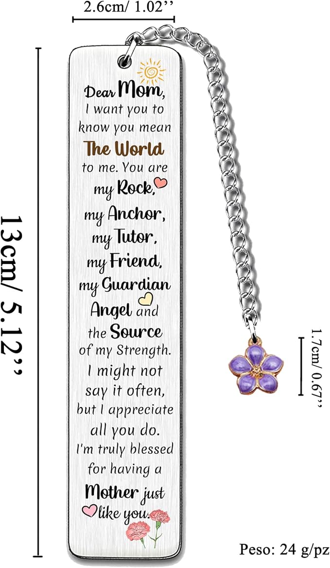 Mom Bookmarks Christmas Gift Bookmark Mommy Birthday Present I Love You Mom Retirement Appreciate Love Quotes Engraved Keepsakes Mummy You Are the World to Me Mothers Day Gifts Ideas from Son Daughter