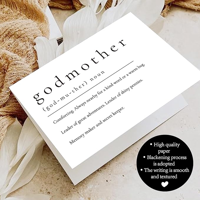 Will You Be My Godmother, God Mother's Proposal Card Gifts with Envelope, Cute Gifts for Godmother On Wedding Day.（Godmother A）