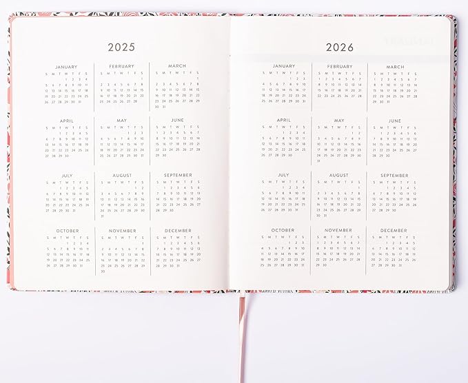 Eccolo 2025 Large Agenda Planner, 12 Month, Yearly, Monthly & Weekly Pages, Habit & Gratitude Tracker (Flexi-Cover - 8 x 10")