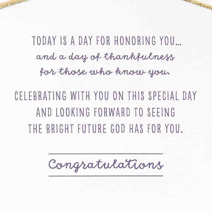 DaySpring Religious Graduation Card (Graduation Prayer)