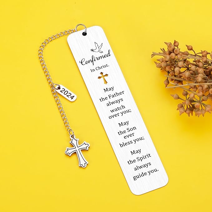 Confirmation Gifts for Teenage Girls Boys First Communion Gifts Confirmation Bookmark Gifts for Girls Boys Christian Religious Baptism Catholic Gifts for Son Daughter Graduation 2024 Birthday Gifts