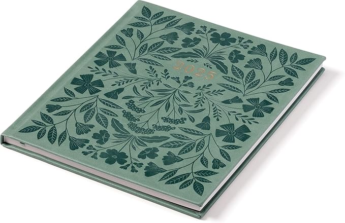 Eccolo 2025 Large Agenda Planner, 12 Month, Yearly, Monthly & Weekly Pages, Habit & Gratitude Tracker (Hardcover - 8 x 10")