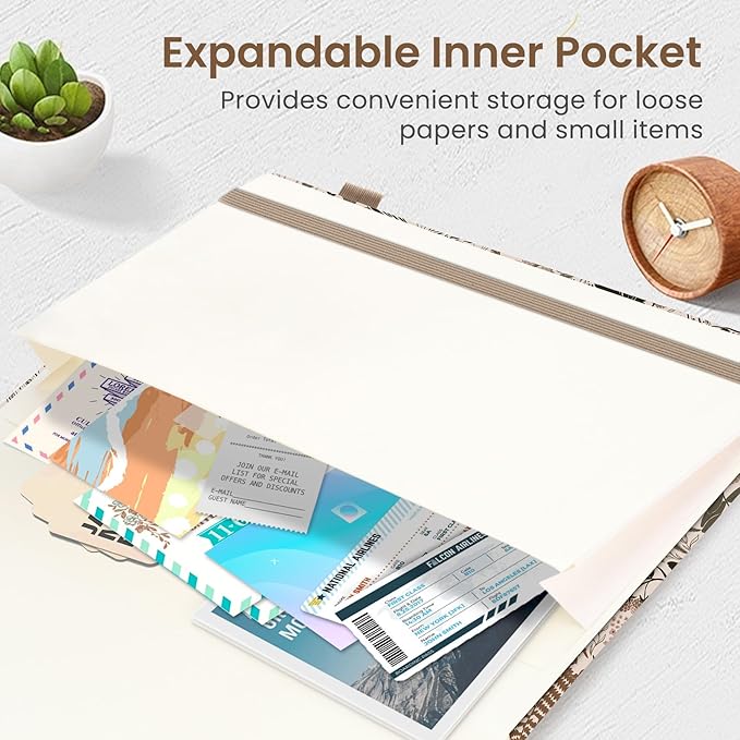 Bullet Dotted Journal Notebook for Women & Men, Hardcover Leather Journal for Writing, A5 Bullet Journaling Notebook for Work & Sketching, Perfect for Office School Home Supplies, 160 Pages, Magical Forest