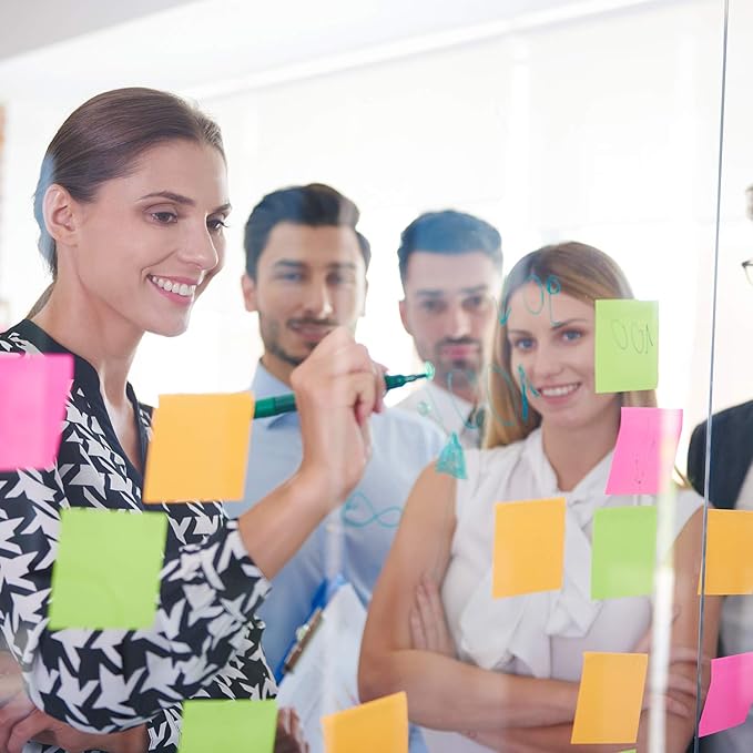 ZCZN Small Sticky Notes, 2in x 2in, 100 Sheets/Pad, 8 Pads/Pack, Pink