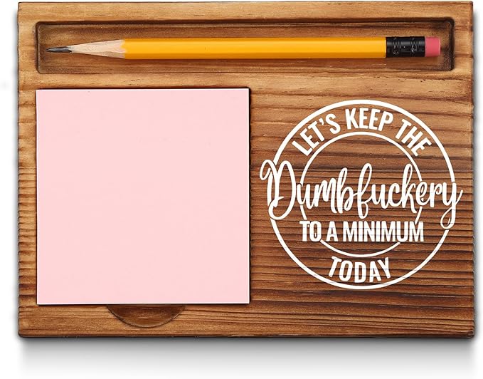 Funny Sticky Note Holder, Cute Sticky Note Holder, Thank You Appreciation Gifts Friends Women Men Coworkers Office Desk Self-Stick Note Pad Holders GSH411