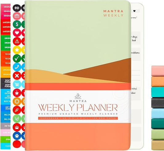2024-2025 Planner For Women & Men - 5 x 8 A5 Size - Mantra Planner