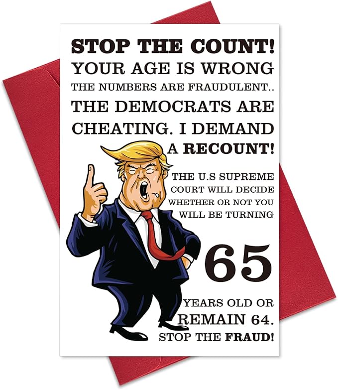 Ogeby Funny 65th Birthday Card, Hilarious 65 Years Old Birthday Card Gift for Friends, Dad, Mom, Husband, Wife, Brother, Sister