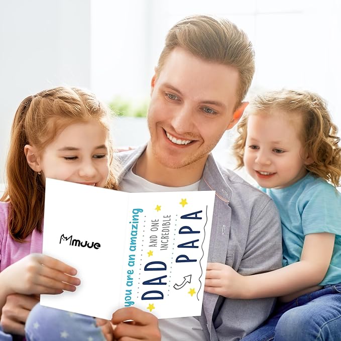 Funny Fathers Day Card for Dad, Cute Birthday Card for Papa Daddy, Special Papa Fathers Day Card Gift from Daughter Son Wife, Amazing Dad Card