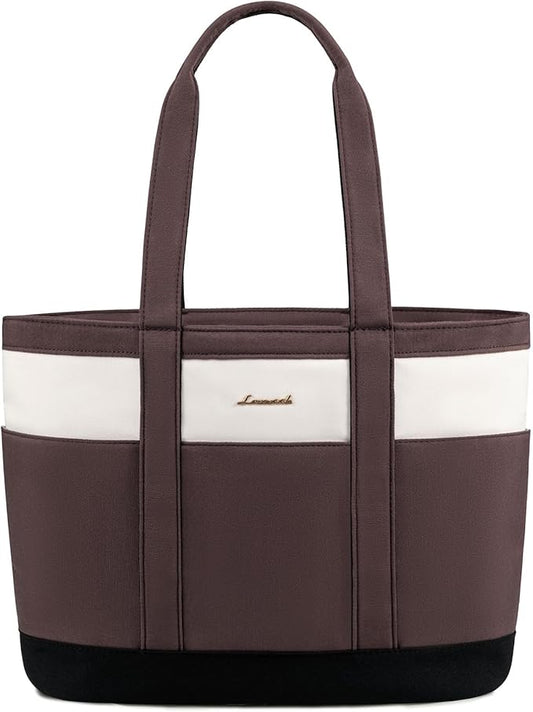 LOVEVOOK Tote Bag for Women，Lightweight Work Bag for Teacher, 15.6 Inch Laptop Bag，Large Shoulder Bag