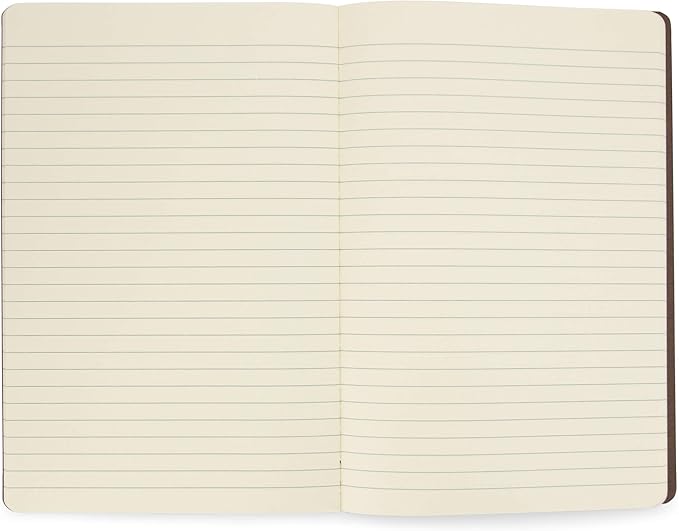 Simply Genius A5 Notebooks for Work, Travel, Business, School & More - College Ruled Notebook - Softcover Journals for Women & Men - Lined Note Books with 92 pages, 5.5" x 8.3" (Brown, 6 pack)