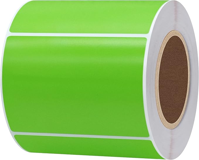 Hybsk 3x2 inch Color Direct Thermal Labels for Shipping, Barcodes, Address, Compatible with Rollo Label Printer & Zebra Desktop Printers(3"x2",Green)
