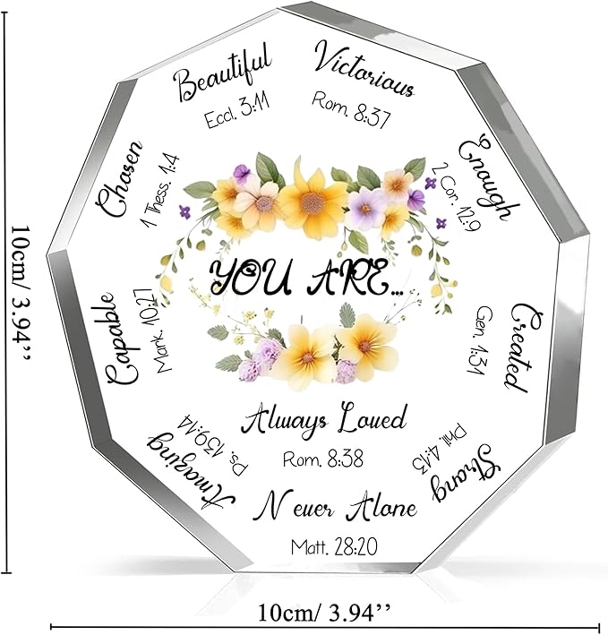 Inspirational Gifts for Women Men Birthday Gift for Best Friend Brother Sister Daughter Son Besties Wife Personalised Acrylic Plaques Bookmarks Set Sunflower Encourage Keepsake Colleagues