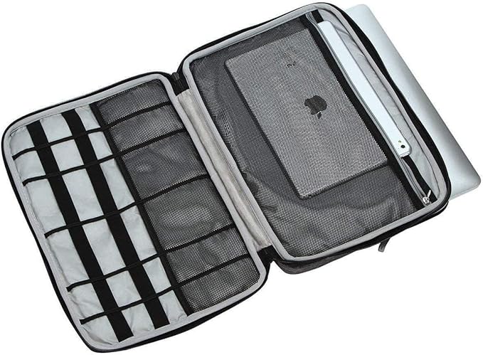 iCozzier Handle 11-11.6 Inch Laptop and iPad Case/Electronic Accessories Storage Bag 11”Laptop Sleeve for Ultrabook/Notebook/Netbook/MacBook - Grey