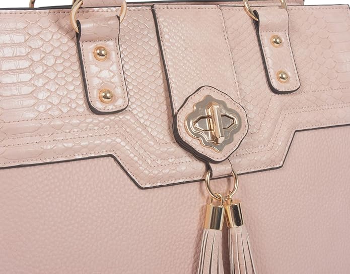 JKM and Company Alligator Compatible With Computer iPad, Laptop Tablet Rolling Tote Bag Briefcase Carryall Bag