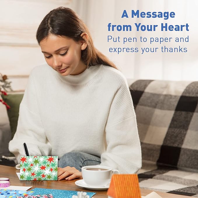 S&O Blank Cards for All Occasions in One Box Set - Blank Notecards with Envelopes for Handwritten Messages - All Occasion Tags Assortment Box with Covers - 24 Vibrant Letter Slips and Envelopes Pack