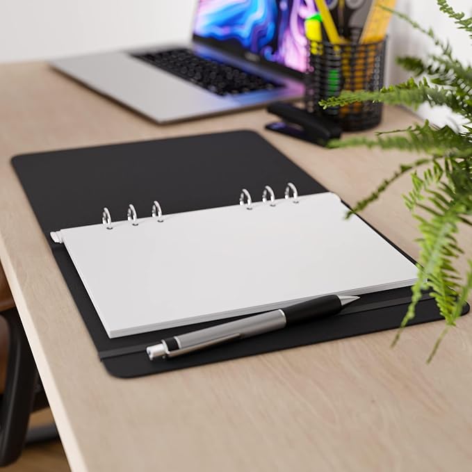 A5 Blank Paper 6-Hole Punched, 500 Sheets (1,000 Pages), 100 GSM, Printer Paper 148mm x 210mm (5.83 in. x 8.27 in.)