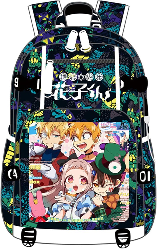 ISaikoy Anime Toilet Bound Hanako kun Backpack Satchel Bookbag Daypack School Bag Laptop Shoulder Bag Style3