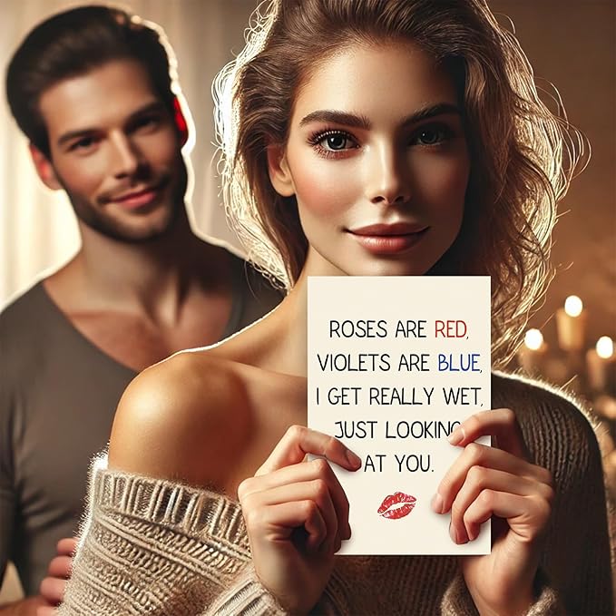 Valentines Gifts for Him, Funny Valentines Day Card for Husband, Naughty Valentine's Day Card Gifts for Boyfriend, Sexy Anniversary Card Gifts for Men, Happy Birthday Decorations