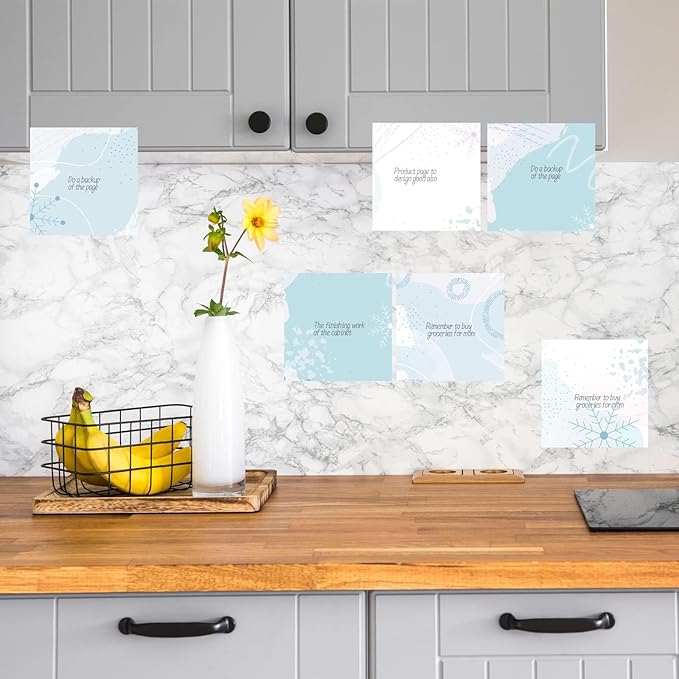 9 Pieces Christmas Winter Snowflake Sticky Notes Winter Snowflake Style Design Self-Adhesive Note Pads Sticky Memo Notes for School Office Home Supplies Students Teachers Presents