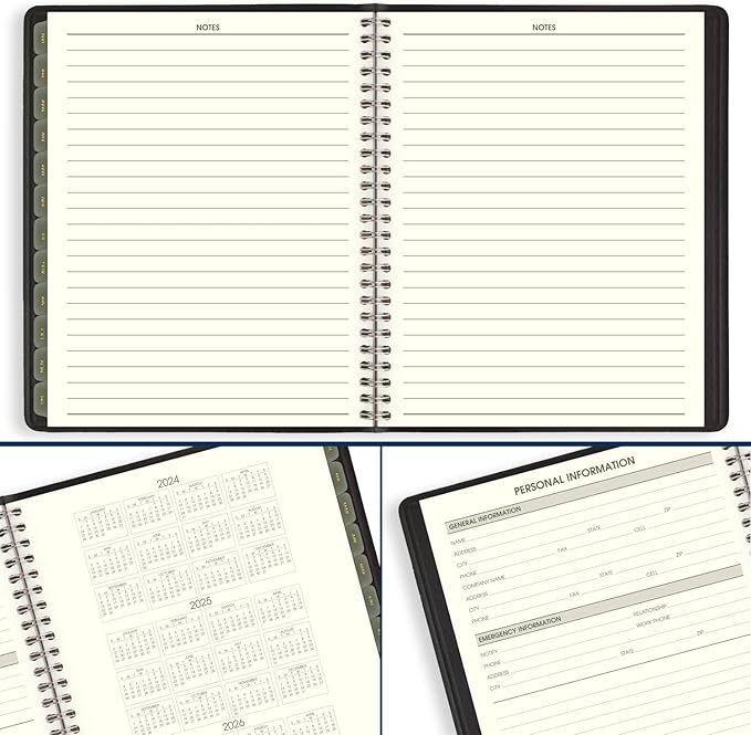 AT-A-GLANCE 2025 Planner, Monthly, 7" x 8-3/4", Medium, Recycled, Black (70120G0525)