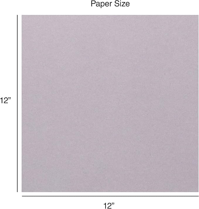 Cardstock 12 x 12 Paper Pack - 65lb Smooth Card Stock for Crafts, Cardmaking, Art Projects - 50 Square Scrapbook Sheets, 5 Assorted Colors - Double Sided with Solid Core, Neutral