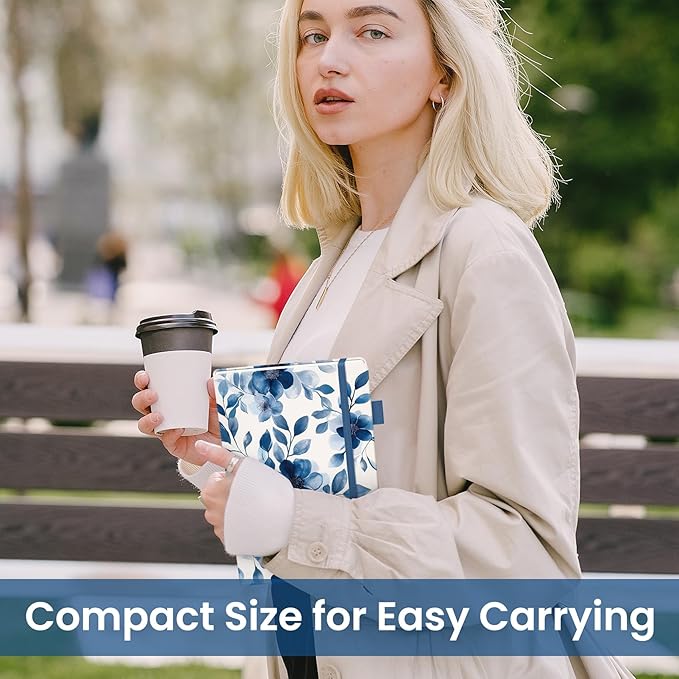 Bullet Dotted Journal Notebook for Women & Men, Hardcover Leather Journal for Writing, A5 Bullet Journaling Notebook for Work & Sketching, Perfect for Office School Home Supplies, 160 Pages, Watercolor Petal