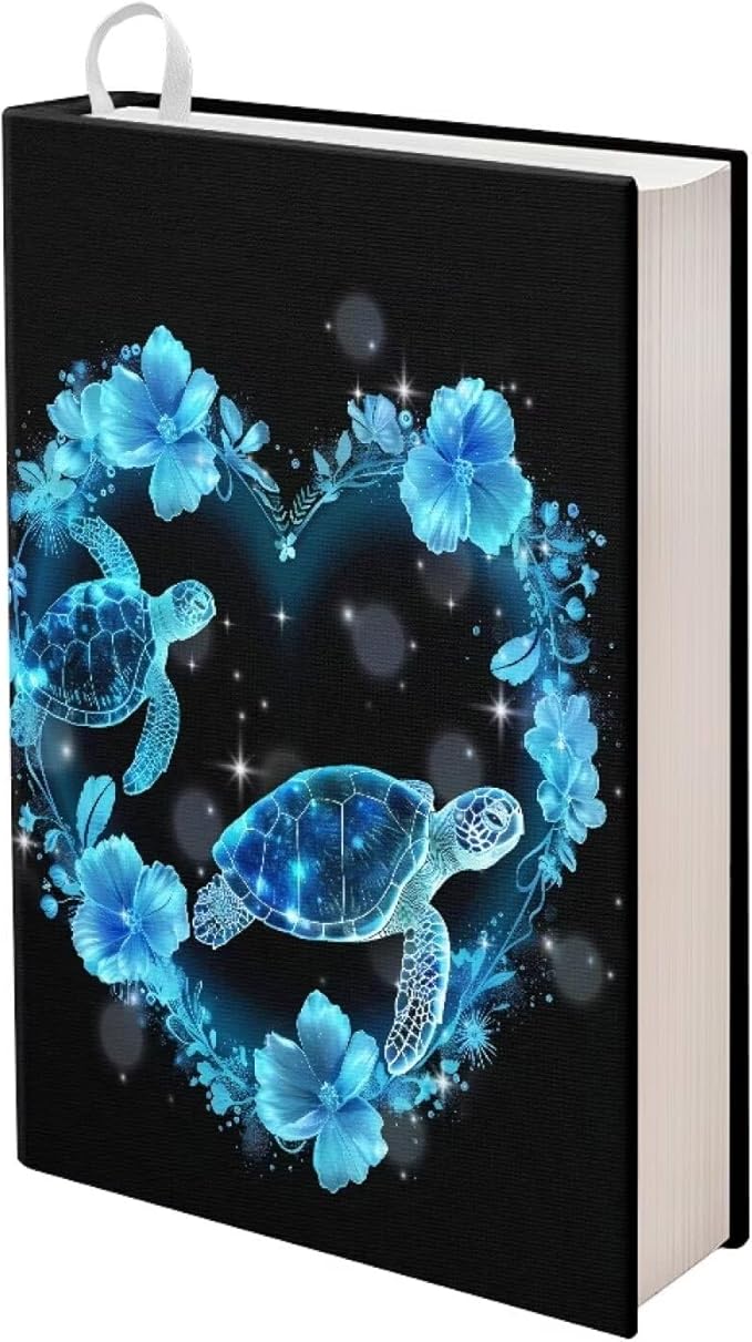 Gomyblomy Sea Turtle Book Covers Book Sox Stretchable Book Protector 9-11 Inch Book Sleeve Cover Suitable for Most Hardcover/Paperback Books, Reusable Book Jackets for Book Lovers