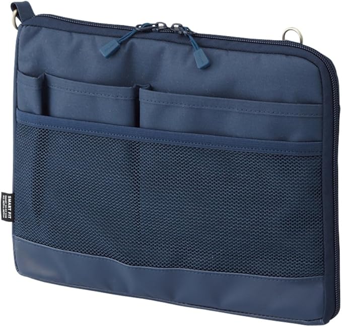 LIHIT LAB Laptop Sleeve, Water & Stain Repellent, Horizontal, 10.2" x 7.9", Navy (A7680-11)