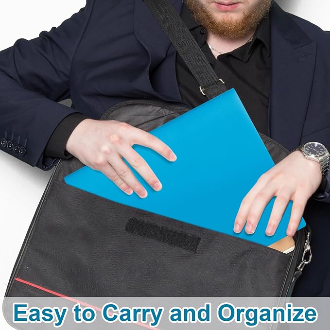 Plastic Folders with Pockets,2-Pocket Poly Folders Holds 8-1/2" x 11" Paper for School/Office/Home (Lake Blue, 60-Pack)