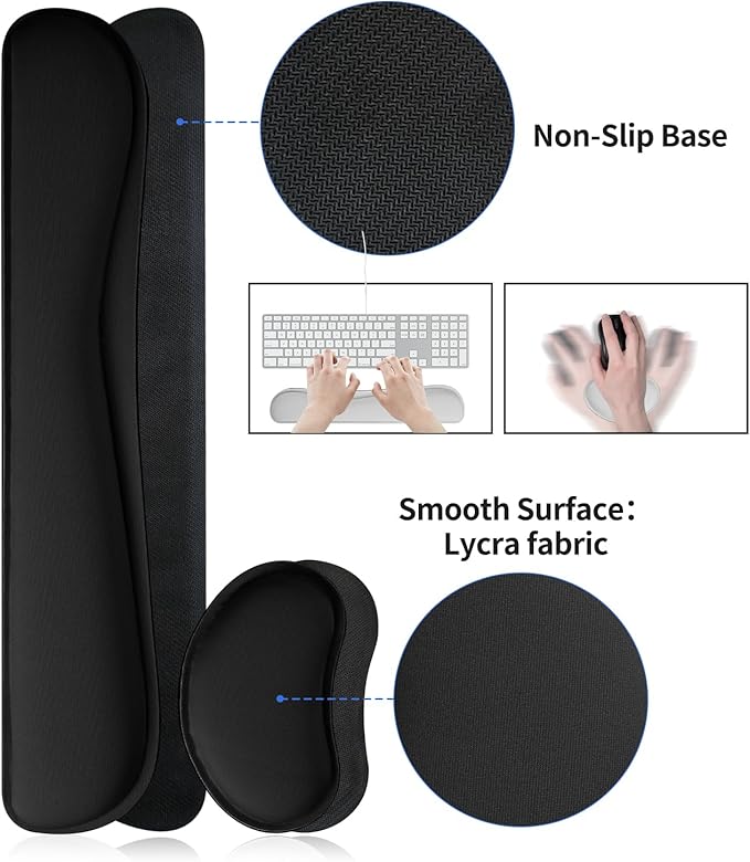 Leather Desk Pad, Black Desk Mat, Non-Slip Desk Protector Mat, Leather Desk Blotter, Computer Desk Pad, Waterproof Desk Mat for Home Office and Decor(31.5×15.7 Inches)