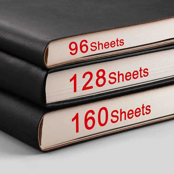 AHGXG Lined Journal Notebook - 320 Numbered Pages Large B5 Thick College Ruled Journal, 100gsm Thick Lined Paper, Faux Leather Softcover, for Work School, 7.6'' X 10''-Red