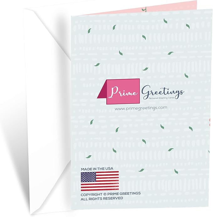 Prime Greetings Mother's Day Card Daughter, Made in America, Eco-Friendly, Thick Card Stock with Premium Envelope 5in x 7.75in, Packaged in Protective Mailer
